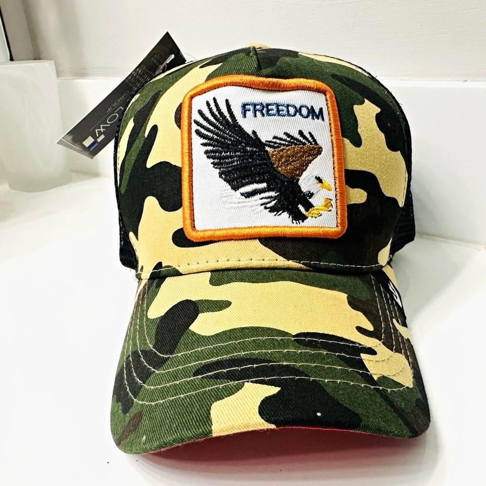 Goorin Bros Freedom Eagle Patch Camouflage Trucker Hat Mesh Back Adjustable
